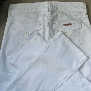 Hudson Jeans White Denim with Union Jack Accent